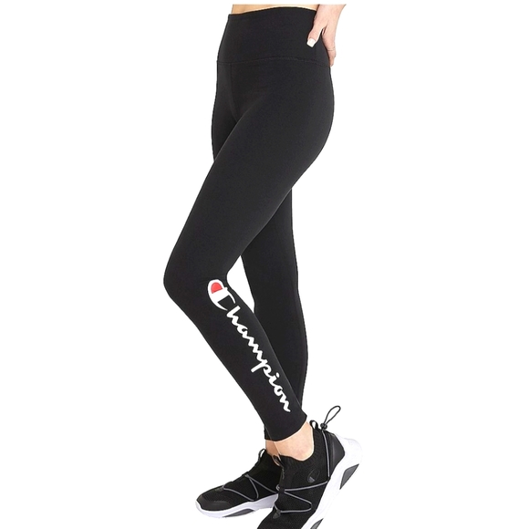 Champion Black High Waisted 7/8 Leggings - Picture 1 of 4